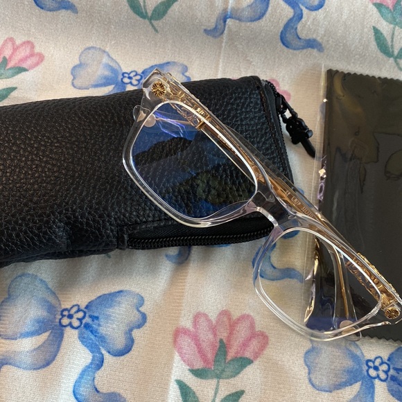 Chrome Hearts Hard Transparent Gold Cross Sunglasses - Picture 6 of 6